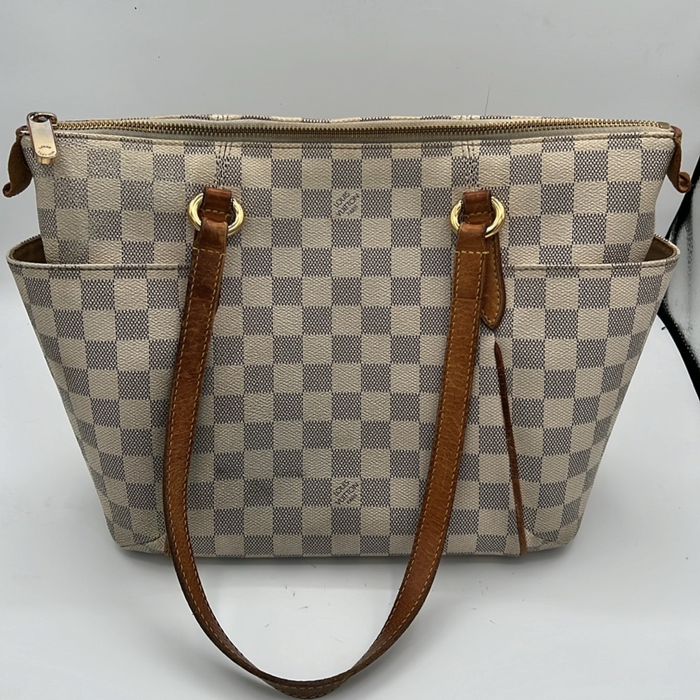 Louis Vuitton White Damier Azur Totally PM